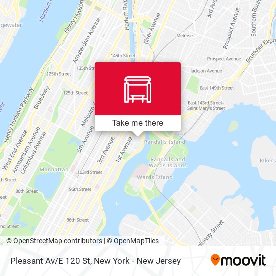 Pleasant Av/E 120 St map