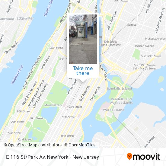 E 116 St/Park Av map