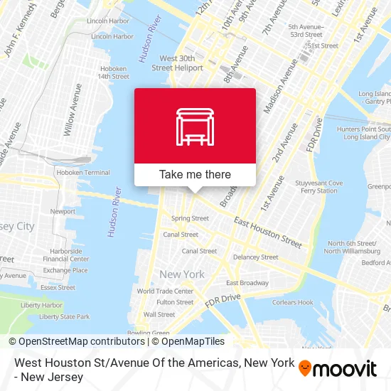 West Houston St / Avenue Of the Americas map