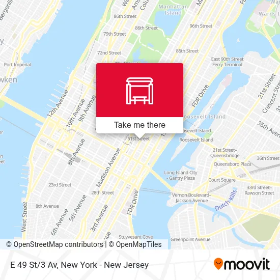 E 49 St/3 Av map