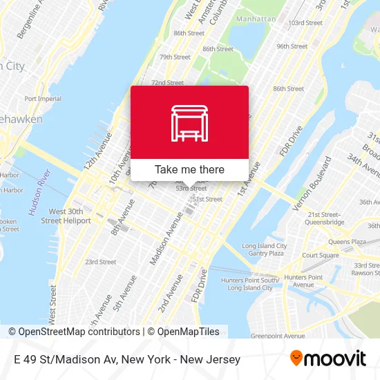 E 49 St/Madison Av map