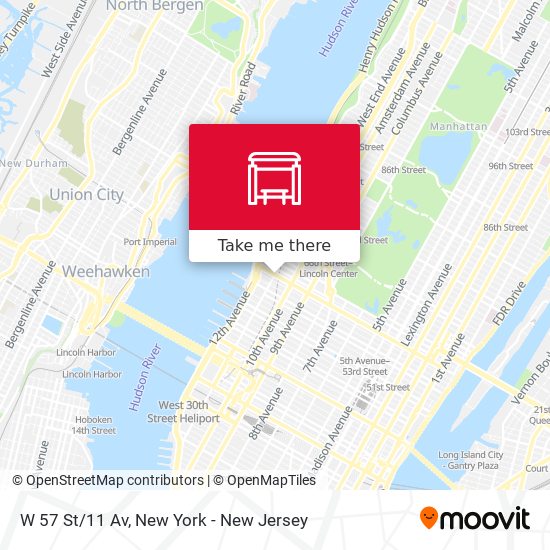 Mapa de W 57 St/11 Av