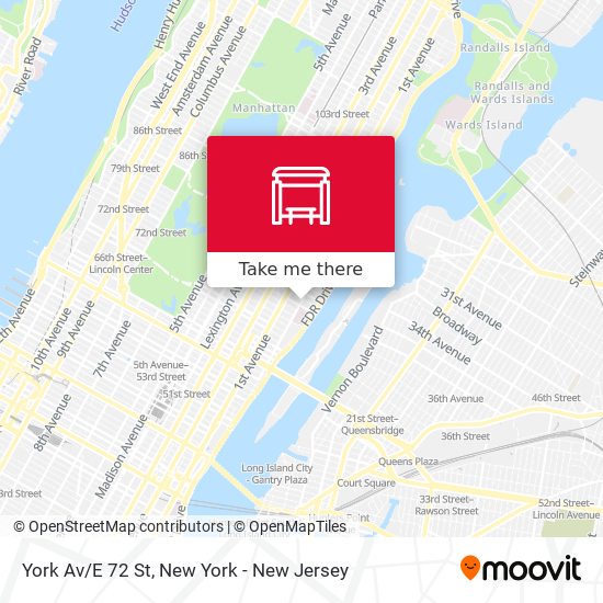 Mapa de York Av/E 72 St