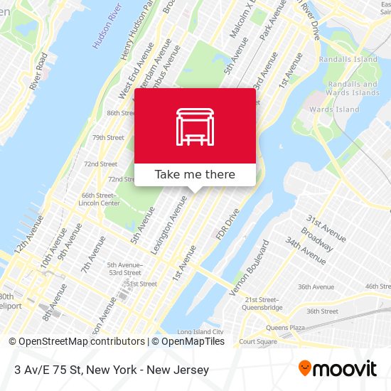 3 Av/E 75 St map