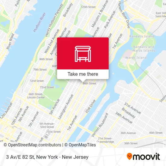 3 Av/E 82 St map