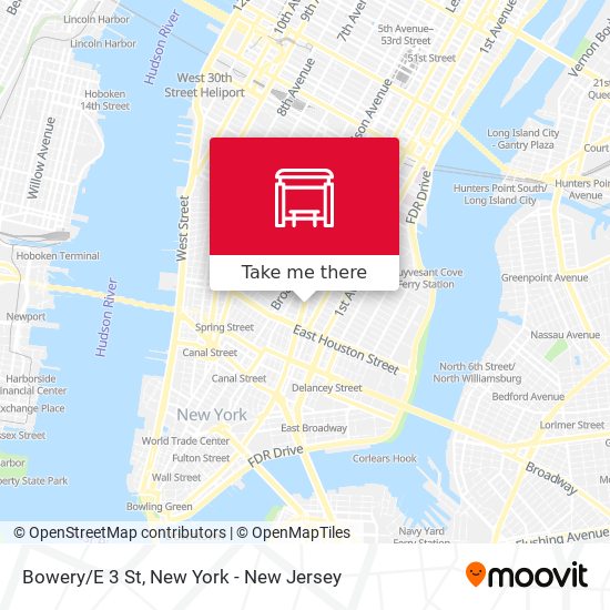 Mapa de Bowery/E 3 St