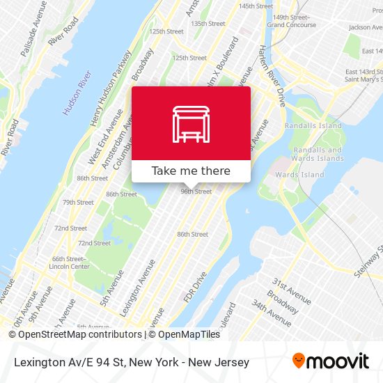 Lexington Av/E 94 St map