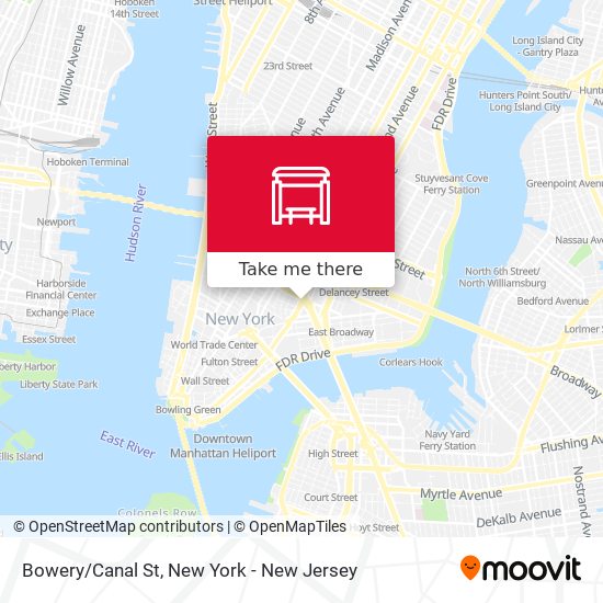 Mapa de Bowery/Canal St