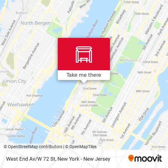Mapa de West End Av/W 72 St