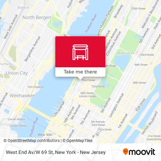 Mapa de West End Av/W 69 St