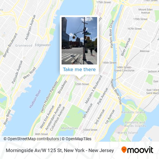 Morningside Av/W 125 St map