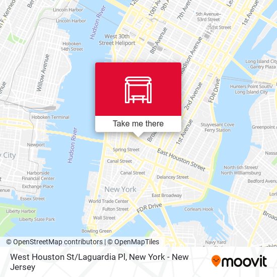 Mapa de West Houston St/Laguardia Pl