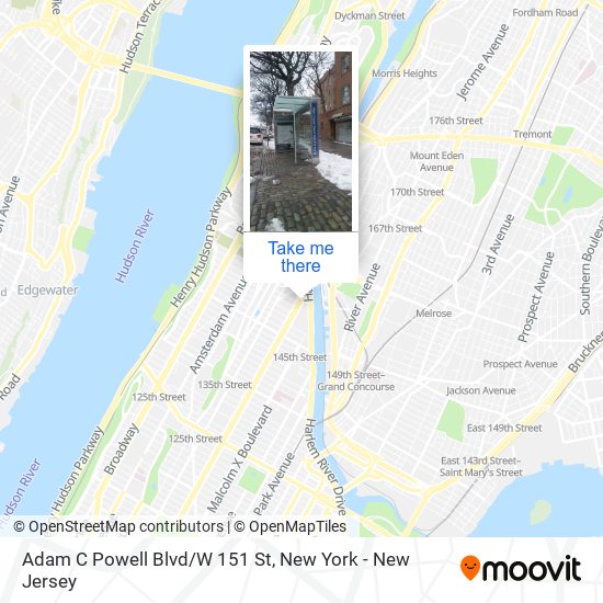 Adam C Powell Blvd/W 151 St map