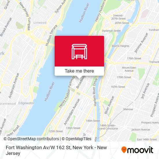 Fort Washington Av/W 162 St map