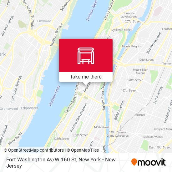 Mapa de Fort Washington Av/W 160 St