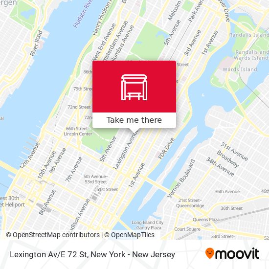 Mapa de Lexington Av/E 72 St