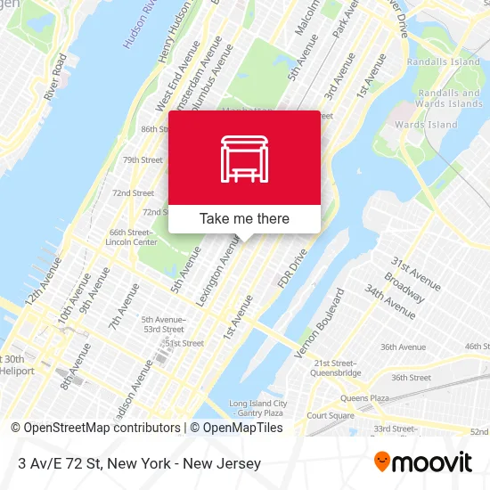3 Av/E 72 St map