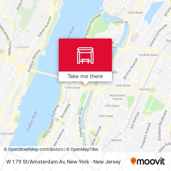 Mapa de W 179 St/Amsterdam Av