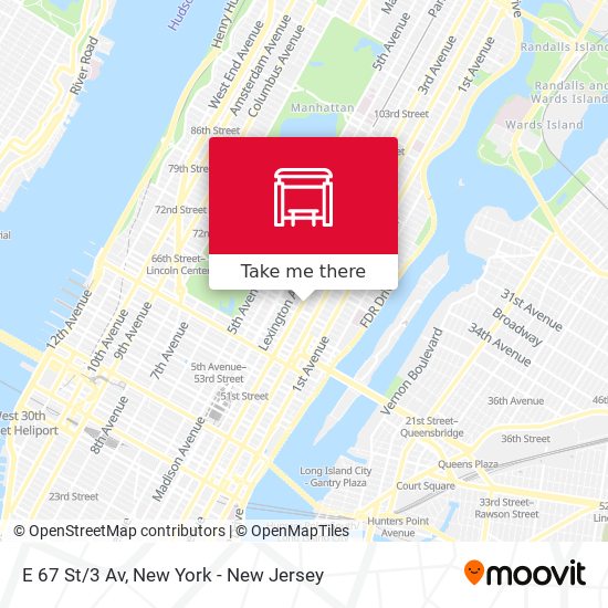 E 67 St/3 Av map