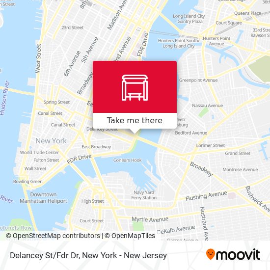Delancey St/Fdr Dr map