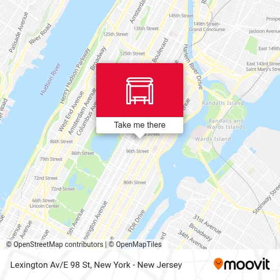 Lexington Av/E 98 St map