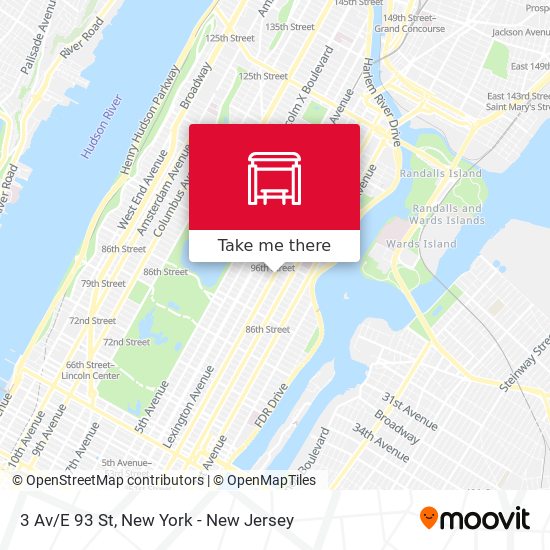 3 Av/E 93 St map