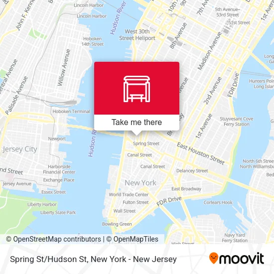 Spring St/Hudson St map