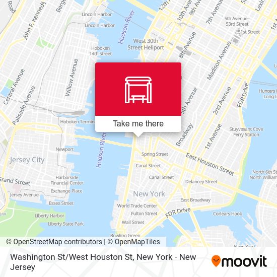 Washington St/West Houston St map