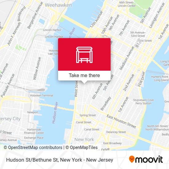 Hudson St/Bethune St map
