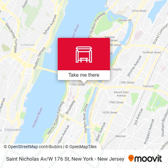 Saint Nicholas Av/W 176 St map