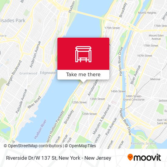 Mapa de Riverside Dr/W 137 St