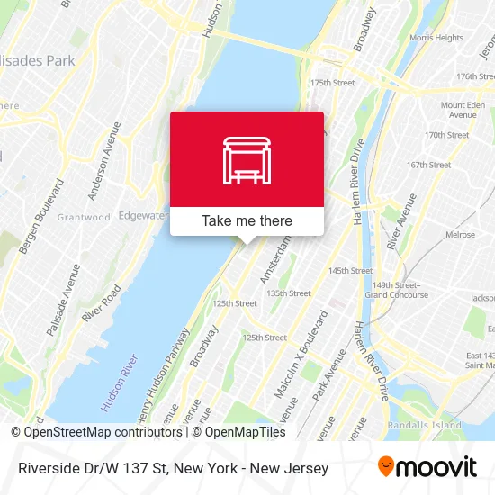 Riverside Dr/W 137 St map