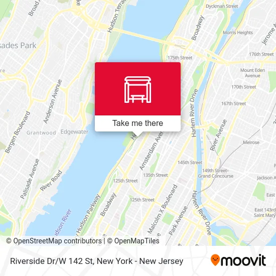 Riverside Dr/W 142 St map