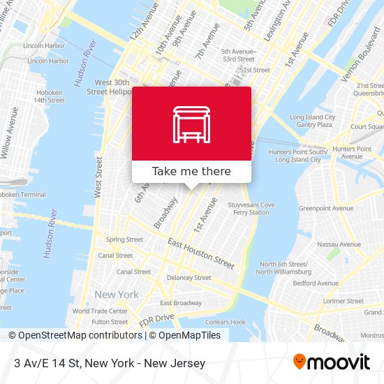 3 Av/E 14 St map