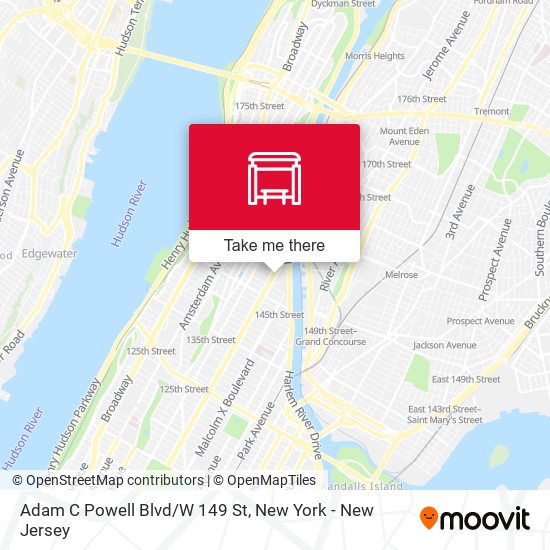 Mapa de Adam C Powell Blvd/W 149 St
