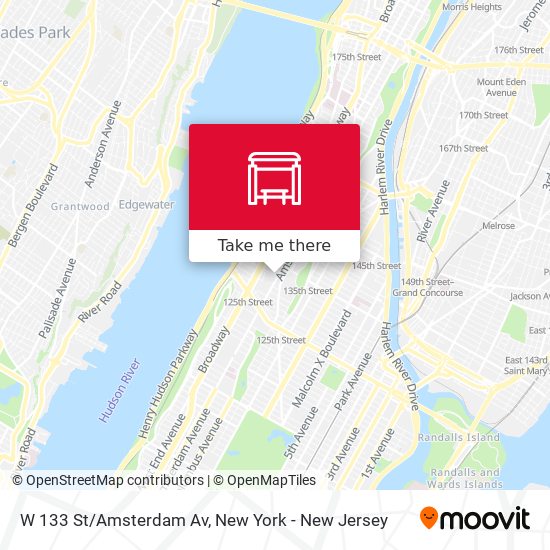 W 133 St/Amsterdam Av map