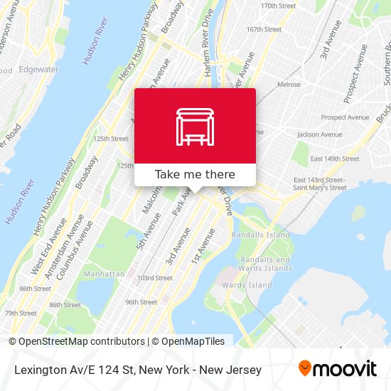 Lexington Av/E 124 St map