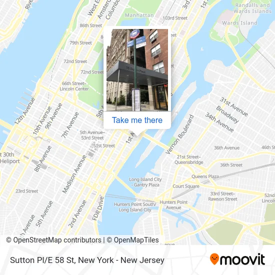 Sutton Pl/E 58 St map