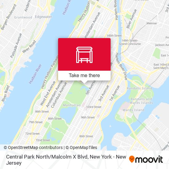 Central Park North / Malcolm X Blvd map