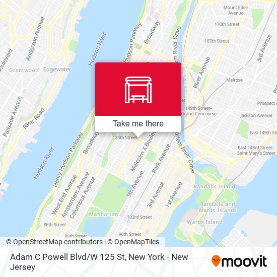 Adam C Powell Blvd/W 125 St map