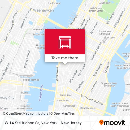 Mapa de W 14 St/Hudson St