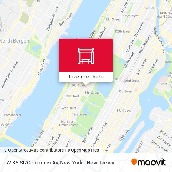W 86 St/Columbus Av map