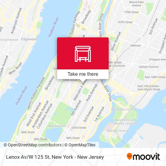 Lenox Av/W 125 St map