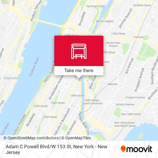 Mapa de Adam C Powell Blvd/W 153 St