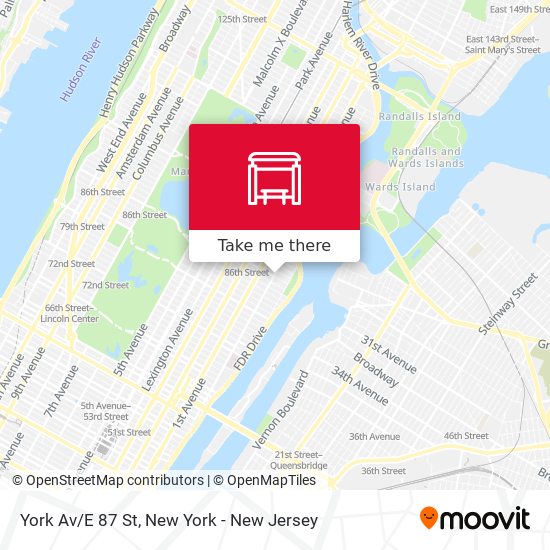 Mapa de York Av/E 87 St