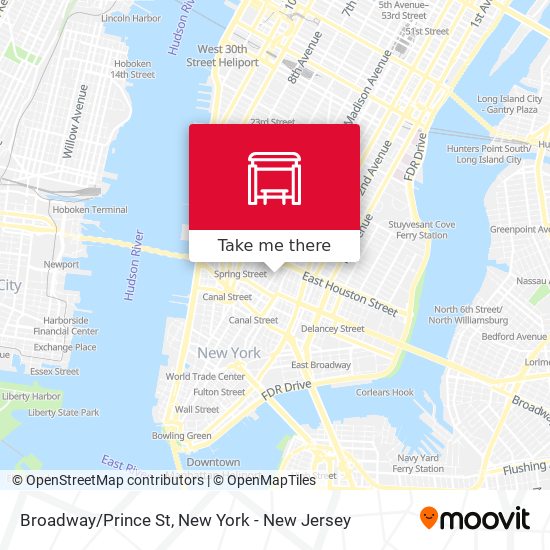 Broadway/Prince St map