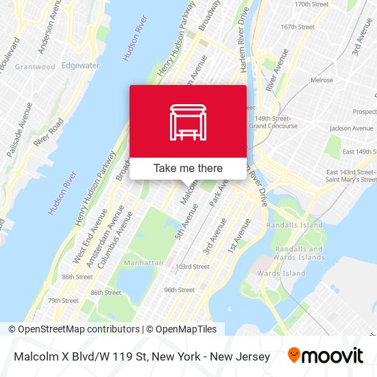 Mapa de Malcolm X Blvd/W 119 St