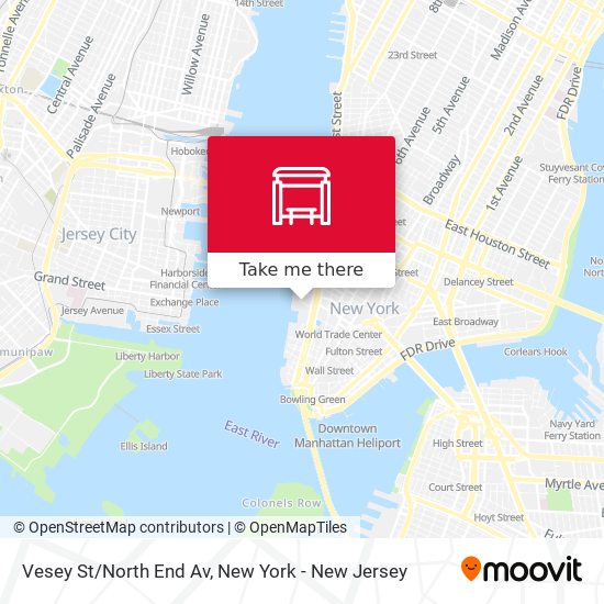 Mapa de Vesey St/North End Av