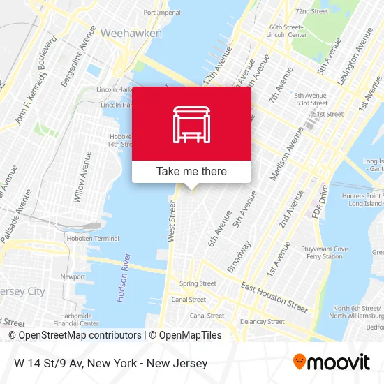 W 14 St/9 Av map