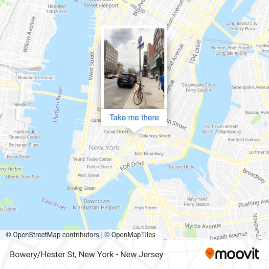 Bowery/Hester St map